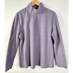 CUTTER & BUCK Womens Fleece XL Purple Side Zip Lansdowne Embroidery